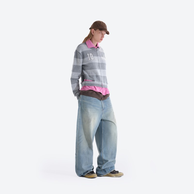 No.10 Layered Polo Cardigan